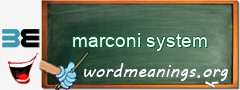 WordMeaning blackboard for marconi system